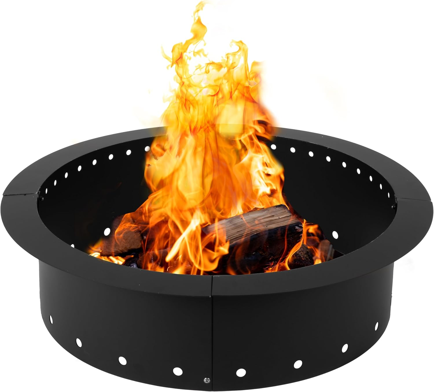 Heavy Duty Metal Smokeless Permanent Fire Pit Ring 36 Inch Outer/30 Inch round F