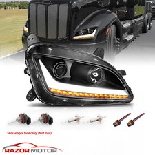 2011-2019 For Peterbilt 579 587 Led Signal Black Projector Headlights Right Side 2011-2019 For Peterbilt 579 587 Led Signal Black Projector Headlights Right Side