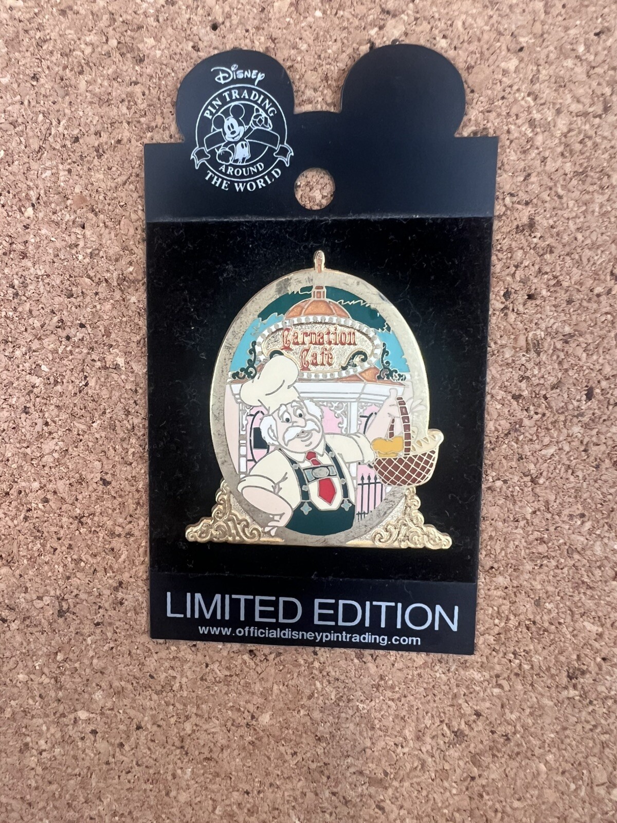 Carnation Cafe Disneyland Pin Limited Edition Trading Pin Annual Passholder