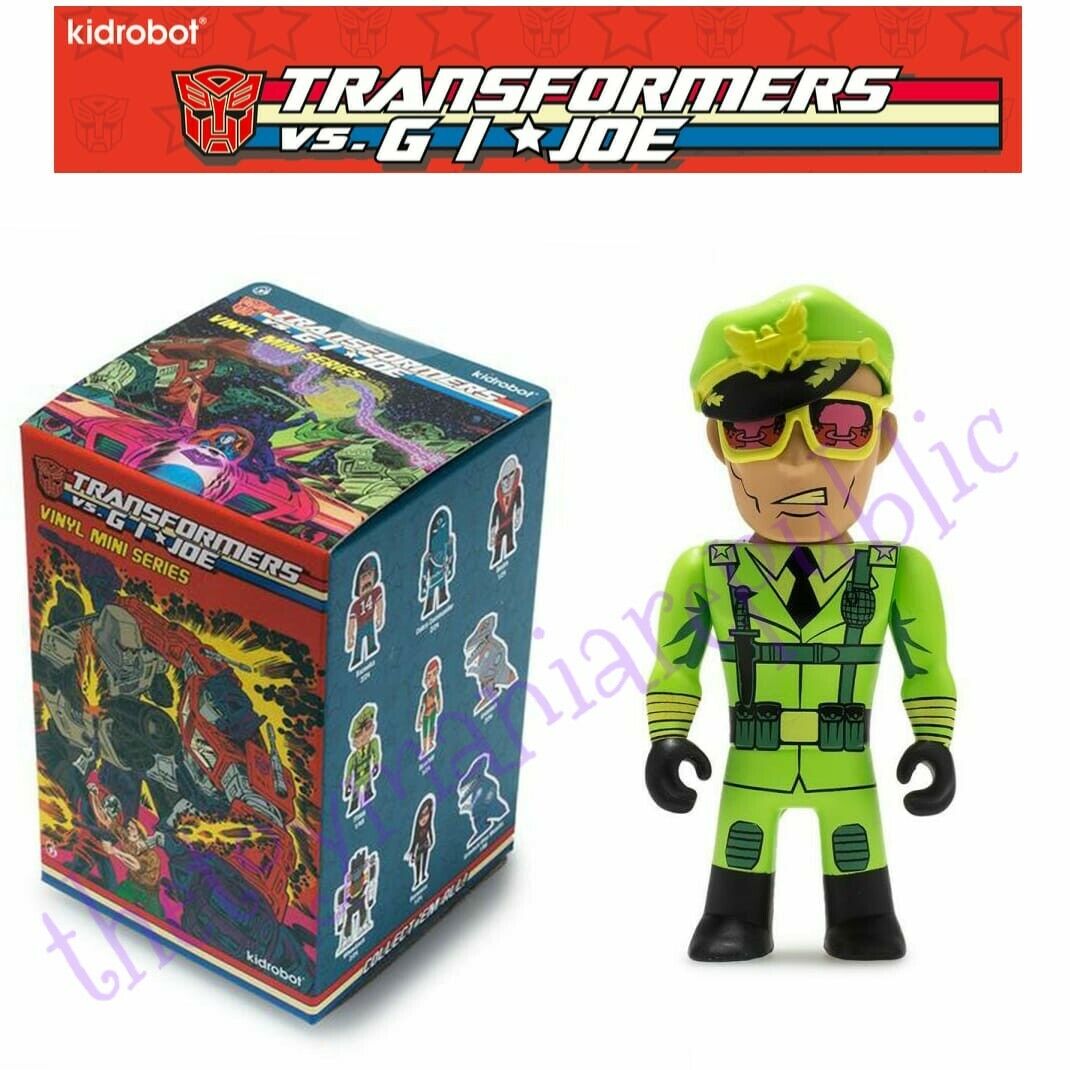 Kidrobot Transformers vs GI Joe Vinyl Mini Series Figure Flagg 1/24 Hasbro New