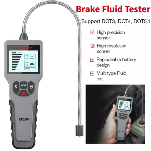 Car Brake Fluid Tester Hydraulic Fluid/Liquid/Oil Moisture Analyzer DOT3/4/5.1