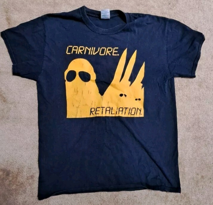 Vintage 2006 CARNIVORE Retaliation Shirt REUNION TOUR MEDIUM TYPE