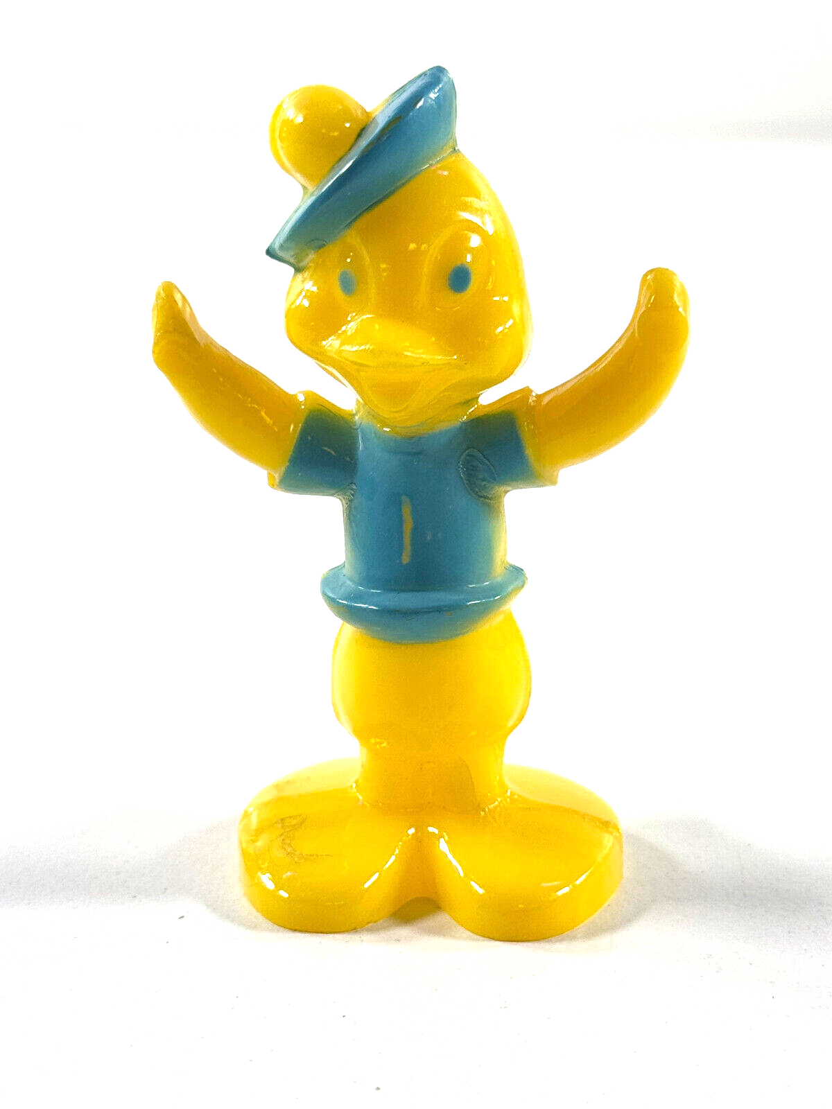 vtg Easter Rosbro duck duckling candy lollipop holder container BLUE