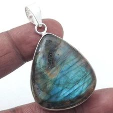 Fiery Labradorite Ethnic Handmade Gemstone Pendant Gift Jewellery 2" M11123