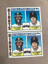  1984 Topps Baseball 576 SF Giants Leaders Checklist Jeff Leonard NMMt Free Ship