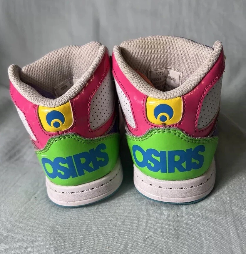 OSIRIS «Tod's» Sz 8 многоцветный кожаный коньков туфли девочек детей ясельного возраста РЕДКАЯ - Изображение 2 из 4