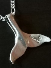 925 Figaro Chain & Sterling Whale Fin Pendant! (18