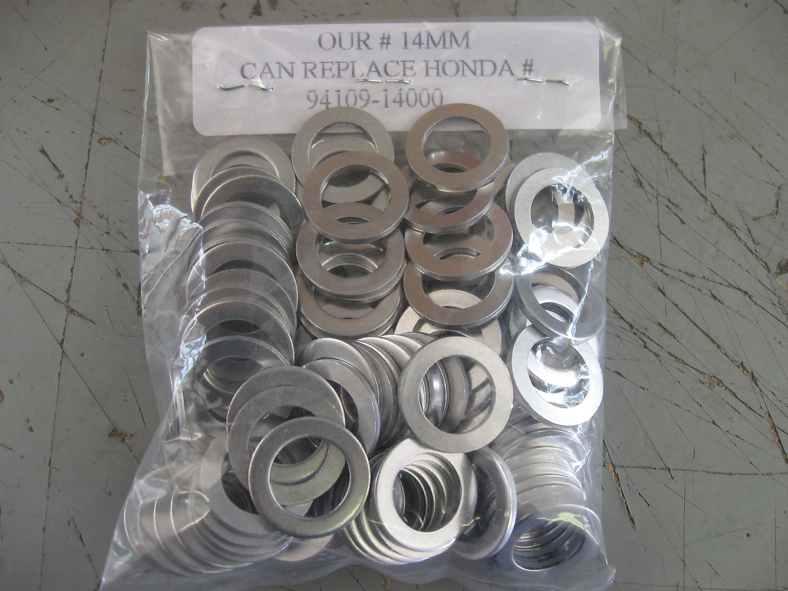 100 PC 14MM OIL DRAIN PLUG CRUSH WASHER GASKETS (P/N 9410914000) HONDA