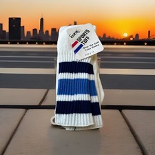 Mens VTG Footnits Socks Over The Calf Tube Sports 80's Acrylic Blend USA 9-11.