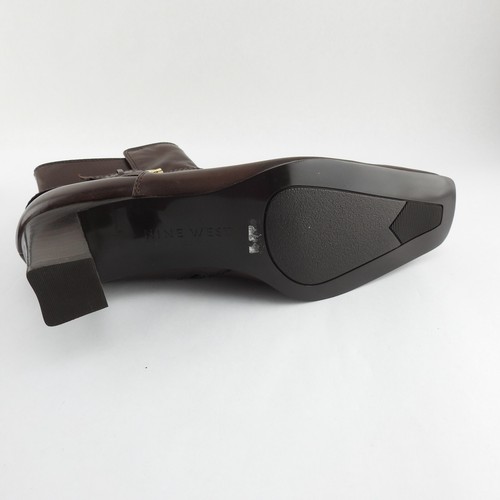 Vintage 90er Nine West Größe 6 braune Lederstiefelette eckige Zehenpartie Nine West - Bild 7 von 9