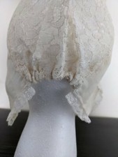 Antique lace bonnet ladies - point for bun hair