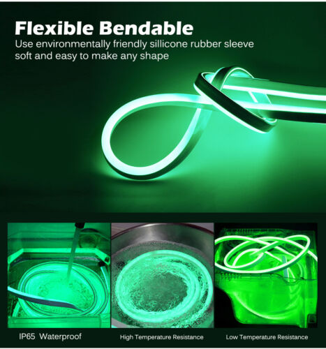 Tubo luminoso LED 12 V DC strisce 2835 catena di luci esterno interno luce al neon 1 m-5 m - Foto 2 di 14