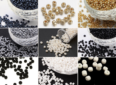 2-3mm 400St. Rocailles Glasperlen Seed Beads Fädelloch 0,7-1mm 