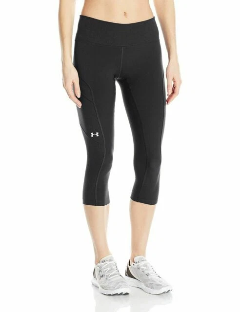 Under Armour Knee Length Leggings Womans Small Black