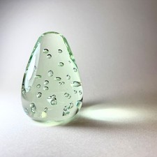 Vintage Pear Shaped Glass Paperwieght