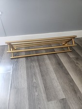 Porte-serviettes Barh avec double porte-serviettes en acier inoxydable brossé or