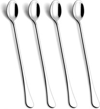 Iced Tea Spoon Long Handle 9.5 Inch Stainless Steel Coffee Ice Cream Spoon