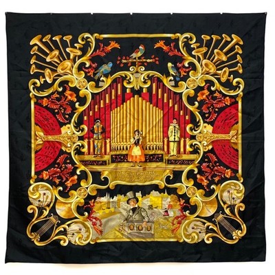 HERMES ORGAUPHONE ET AUTRES MECANIQUES Scarf Silk 100%