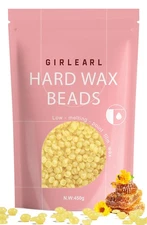 	GIRLEARLE Hard Wax Beads 1lb Honey Wax Beans for Hair Removal Hard Wax for	