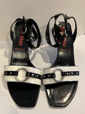 Miu Miu Sandals Vintage Metal Accents Size 38