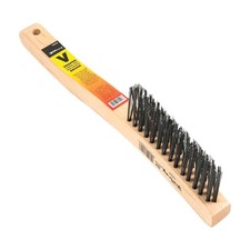 Forney 70522 Steel Long Wood Handle Scratch Brush 0.014 Wire x 13-3/4 L in.