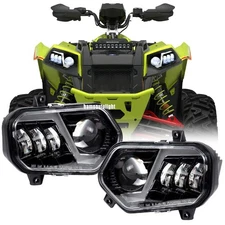 LED Headlight Assembly Hi-Low DRL for Polaris Ranger RZR Scrambler 570 800 900D