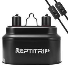 Dual Reptile Light Fixture with Switches, Reptile Heat Lamp Fixture, Reptiles...