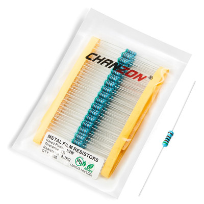 Resistencia de pelicula metalica 5.1k ohm 1 por ciento tolerancia rohs pack
