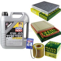 Inspektionspaket 5L Liqui Moly Top Tec 4100 5W-40 FüR VW Polo 1.2 Skoda Fabia I