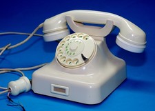 Telefono vintage W 48 delle DBP da 62, capsula parlante 74, bachelite avorio