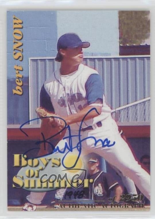 2001 Royal Rookies Throwbacks Boys of Summer /2950 Bert Snow #BOS#8 Auto RC 1u9