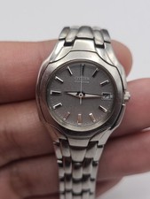 Citizen Eco-Drive Watch Women Gray Dial Silver Tone Date E011-S049601 Runs