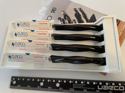 Cutco 1759 Table Steak Knife Set 4 Knives & Storage Tray 5 Pc Tot  Exceptional!