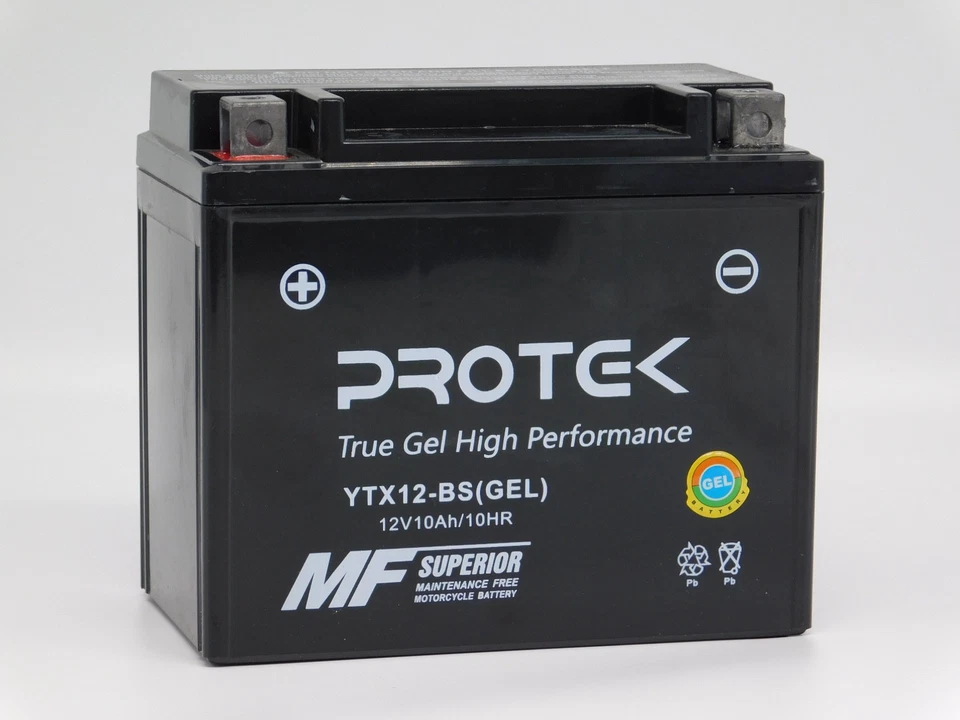 YTX12-BS Motorcycle 12V 10Ah Maintenance Free Sealed AGM GEL Battery Foto 2 de 4