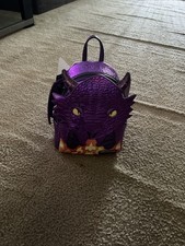 NWT, HT, LOUNGEFLY PURPLE DRAON W/WINGS MINI ...