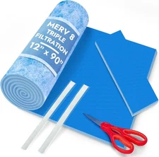 NORTHWEST ENTERPRISES Cut to Size Floor Vent Air Filters for home - MERV Blue 