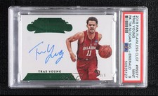 2018-19 Panini Flawless Collegiate Emerald 3/5 Trae Young PSA 9 MINT Auto 6fs