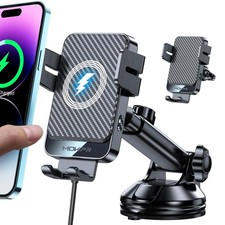 Wireless Car Charger 15W Fast Charging Dash Windshield Vent Car Mount