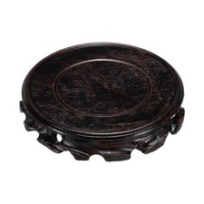 Soportes de madera base de exhibición 120 mm de diámetro negro para jarrón piedra bonsái