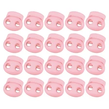 Plastic Spring Cord Locks, 20Pcs Shoe Lace Tie Lock (Light Pink)