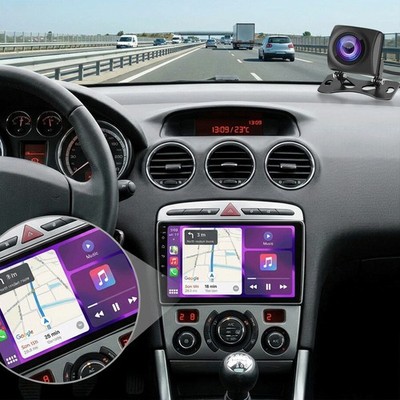 Android 15 Autoradio FM Carplay GPS NAVI KAM Für 2007-2015 Peugeot 308 408 RCZ