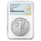 2025-W $1 1-oz Burnished American Silver Eagle NGC MS69 ER West Point Star Label