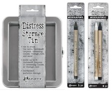 Ranger Ink BUNDLE - Tim Holtz Watercolor Pencils - Black Soot, Picket Fence...