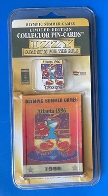 1996 Atlanta Olympic Summer Games Izzy Pin-card #10 Boxing Factory Sealed