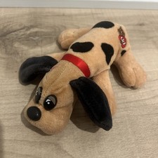 1986 Tonka Mini 8" Pound Puppies Plush Brown Black Dog Stuffed Animal