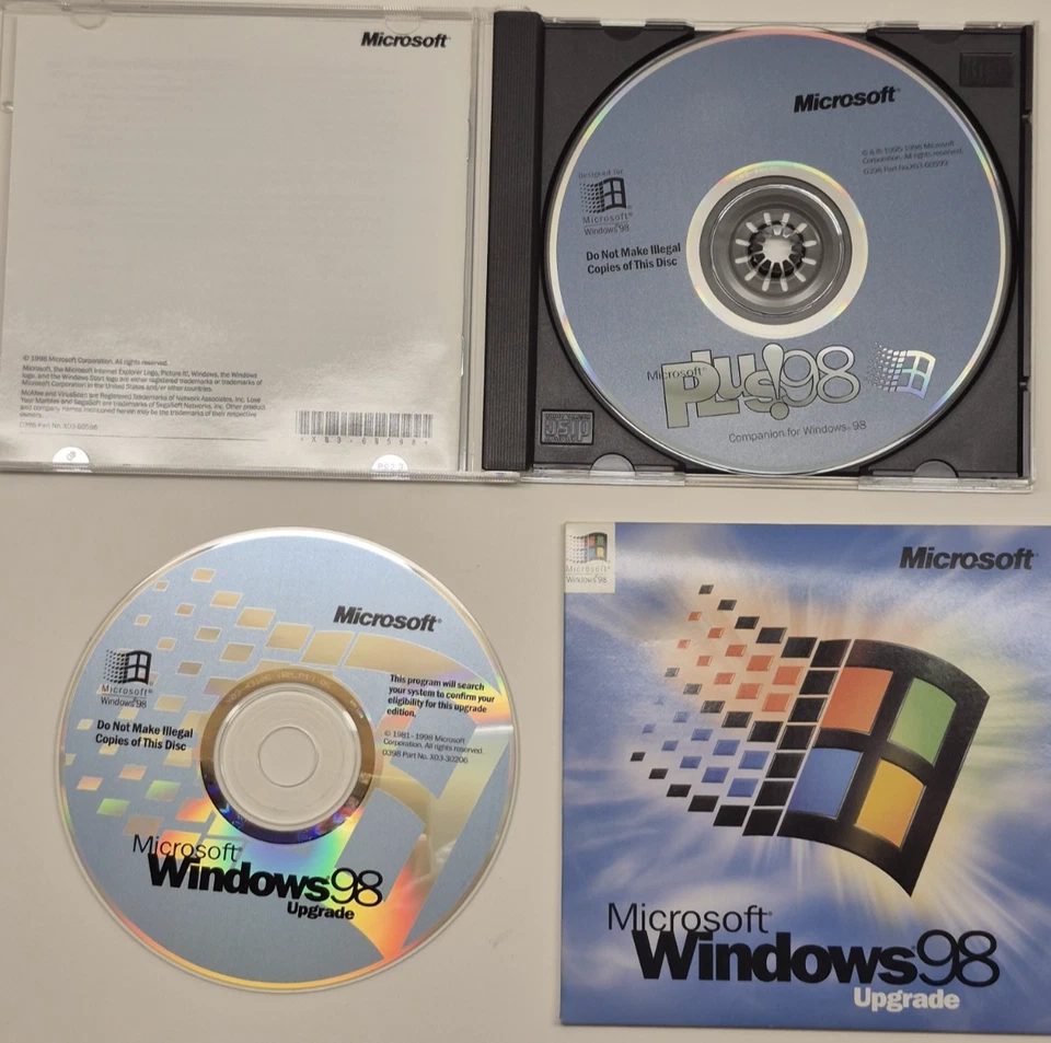 Microsoft Windows 98 Upgrade & Plus 98 Companion CD-ROMs w/Keys Tested Working. - Image 3 of 4