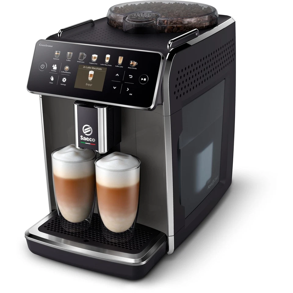 Saeco GranAroma Kaffeevollautomat, 14 Spezialitäten, Grau (SM6580/50R1)
