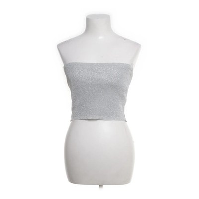 Gina Tricot, Tube Top, Größe: M, Grau, Polyester, Einfarbig, Rippenstrick #GfU