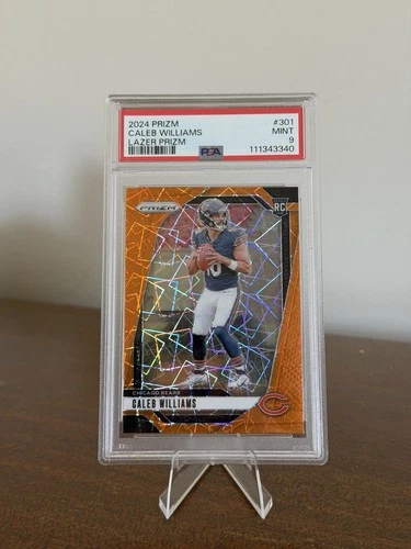 Panini 2024 Prizm Caleb Williams #301 Lazer Prizm Rookie PSA 9 Chicago Bears