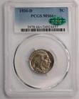 1936-D Buffalo Nickel PCGS MS66+ CAC